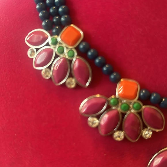 LIA SOPHIA Retired NECKLACE Adjustable CHOKER Faux Colored BEADS Faceted UNIQUE - Picture 6 of 12